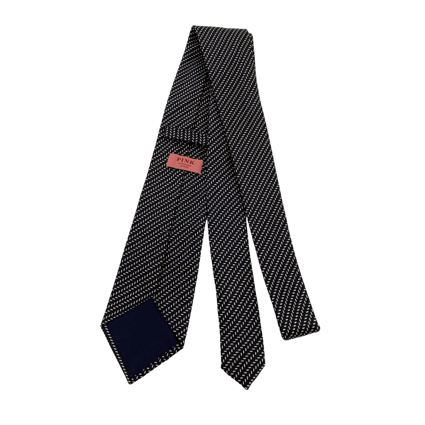 THOMAS PINK Micro Herringbone Woven Tie - Black New w/Tags