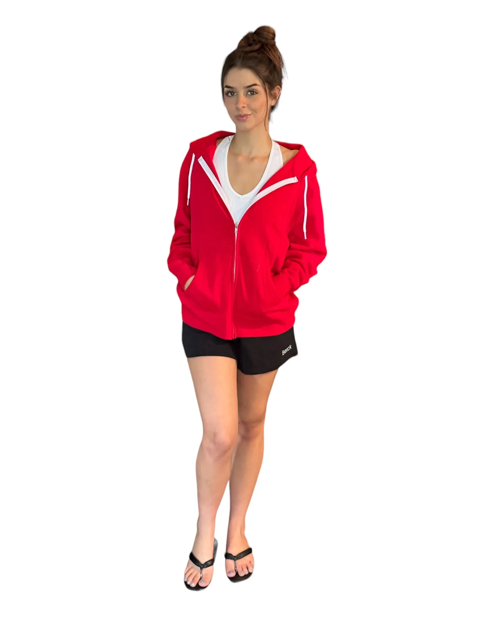 Unisex Zip Hoodie Lightweight Fleece