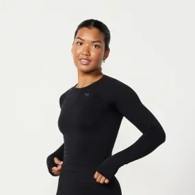 Vanquish Elevate Seamless Black Long Sleeve Top