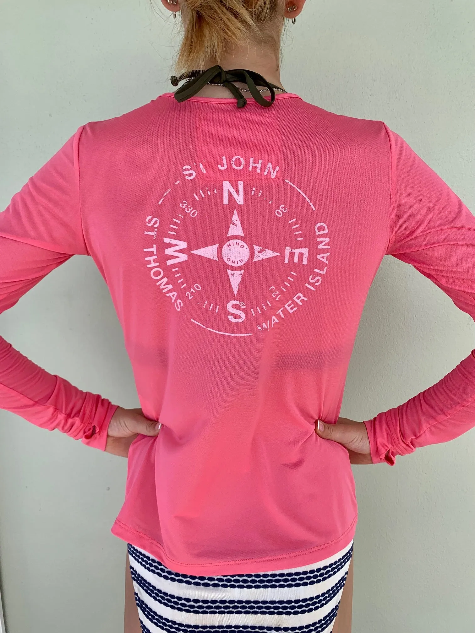 VI Compass UPF50 Top - Coral Pink