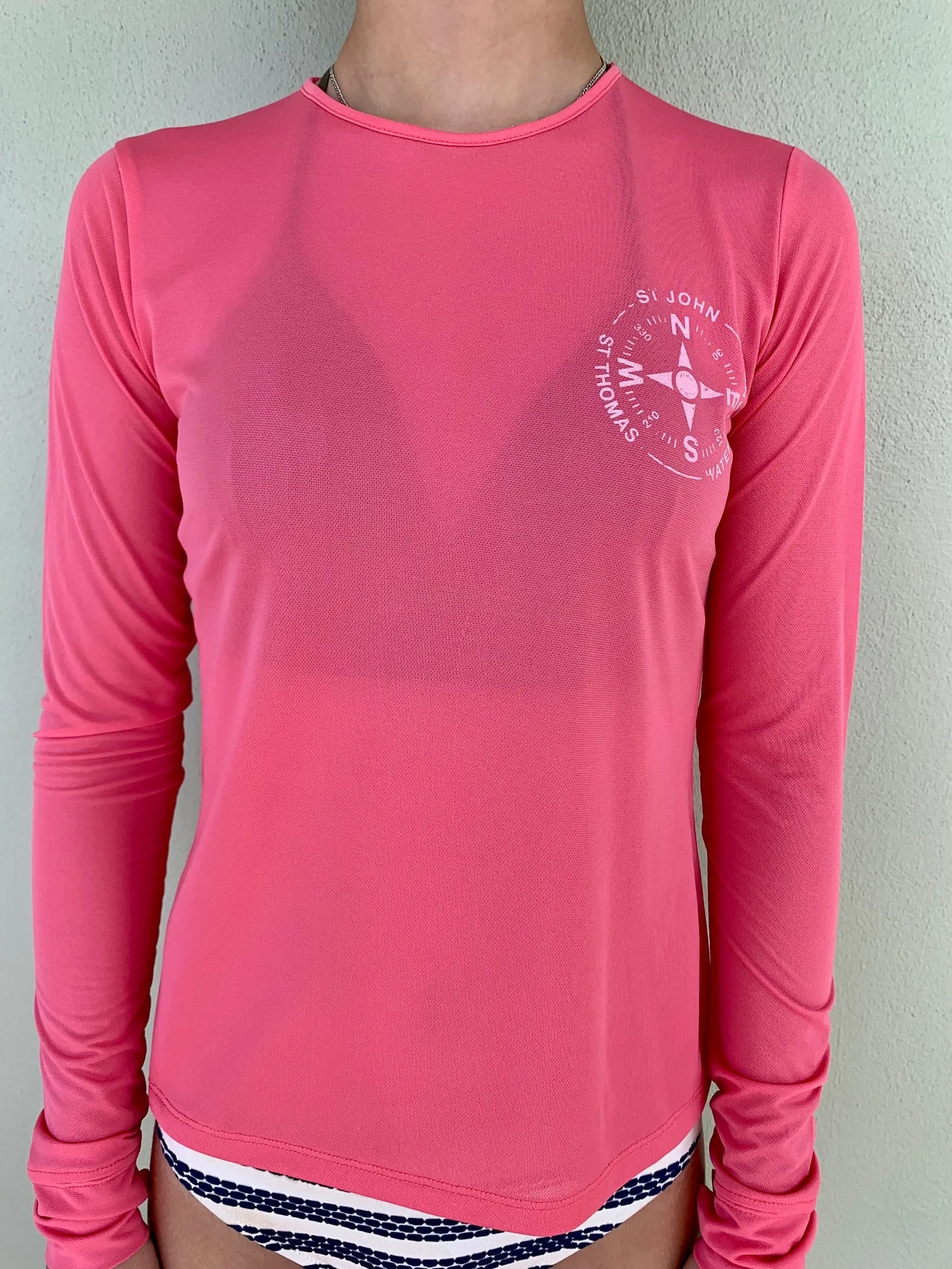 VI Compass UPF50 Top - Coral Pink