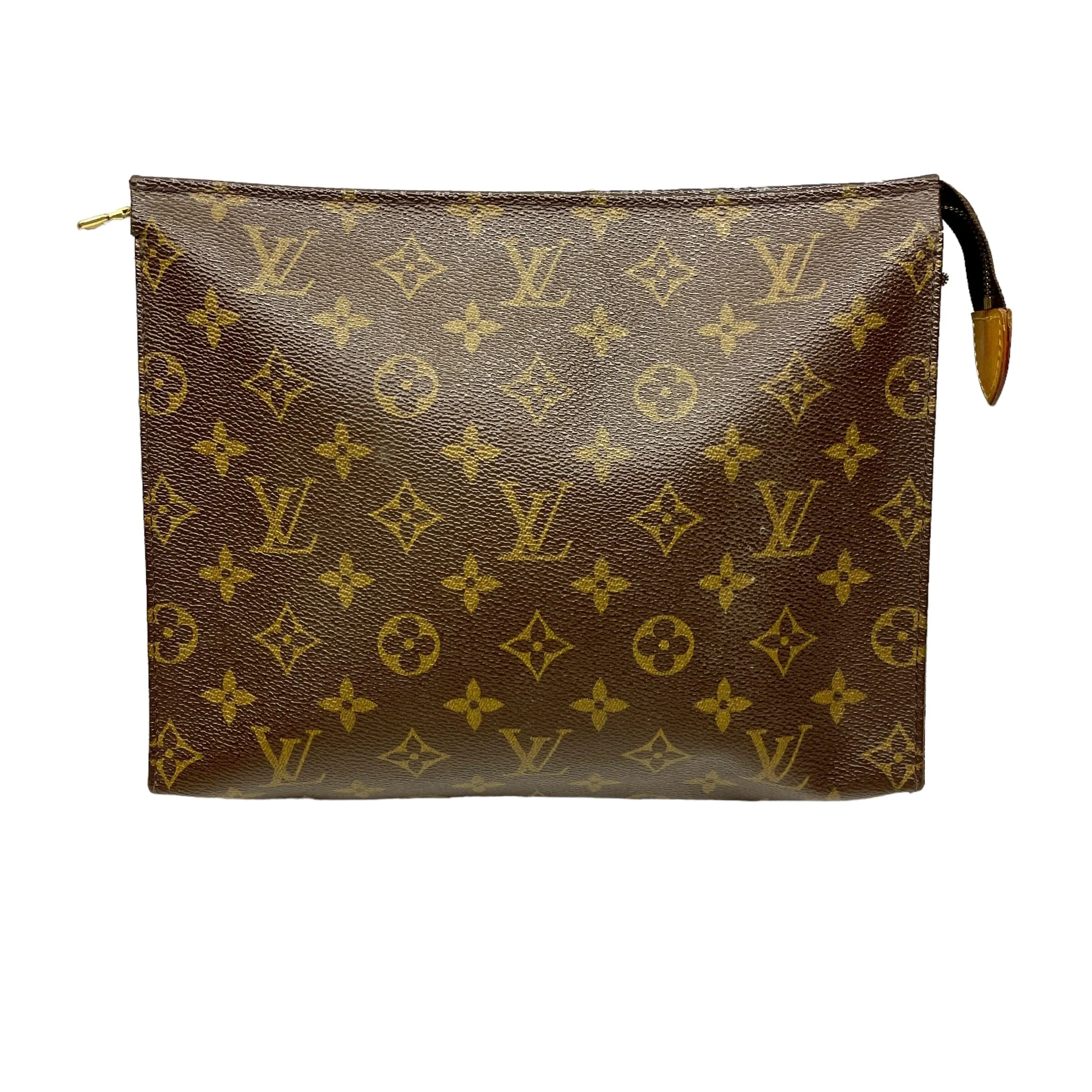 Vintage Louis Vuitton "Poche Toilette 26" Designer Monogram Leather Pouch Made in France