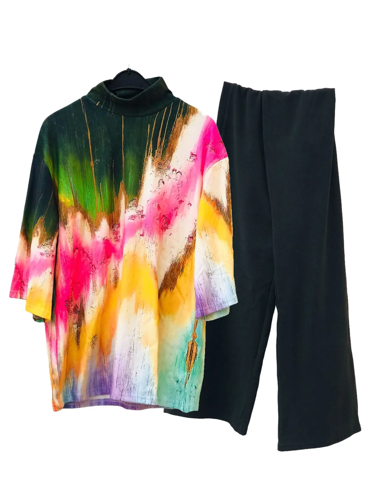 Women's Fashion Rainbow Top & Pant 070189419