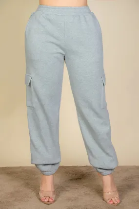 Women's Heather Grey Plus Size Drawstring Waist Sweatpants