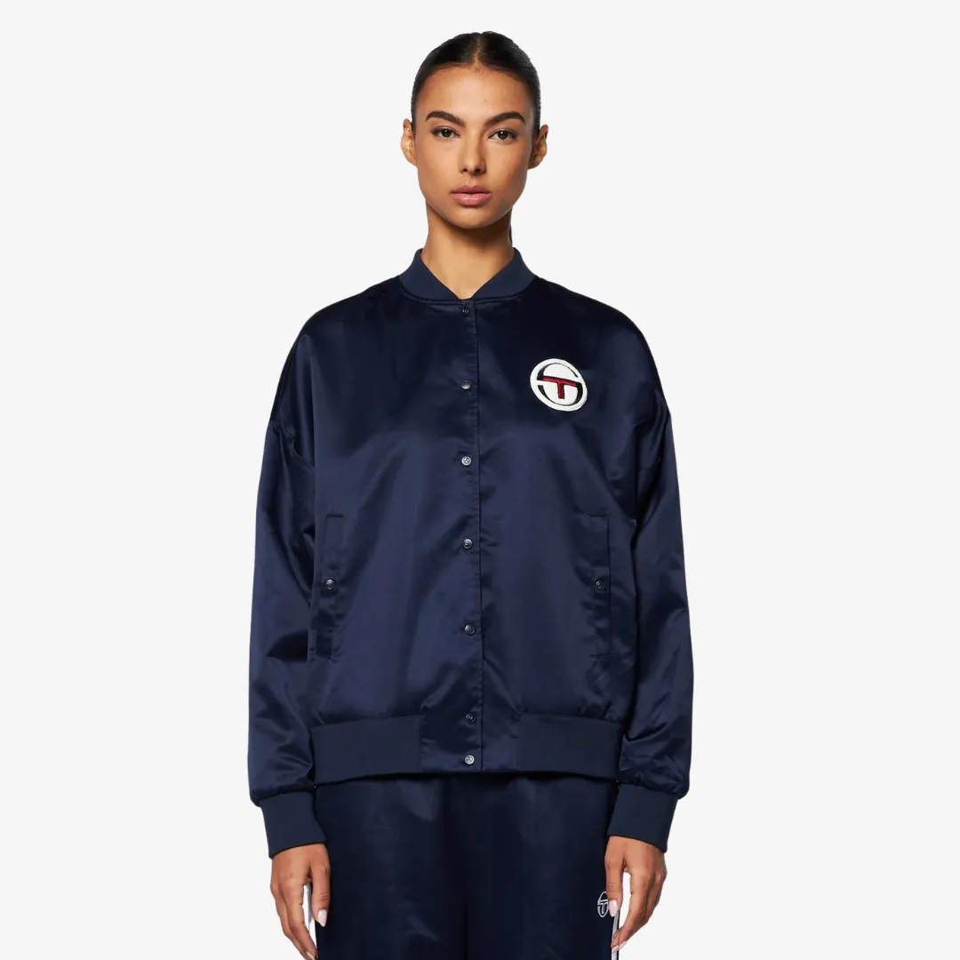 womens sergio tacchini miss angela bomber jacket (maritime blue)