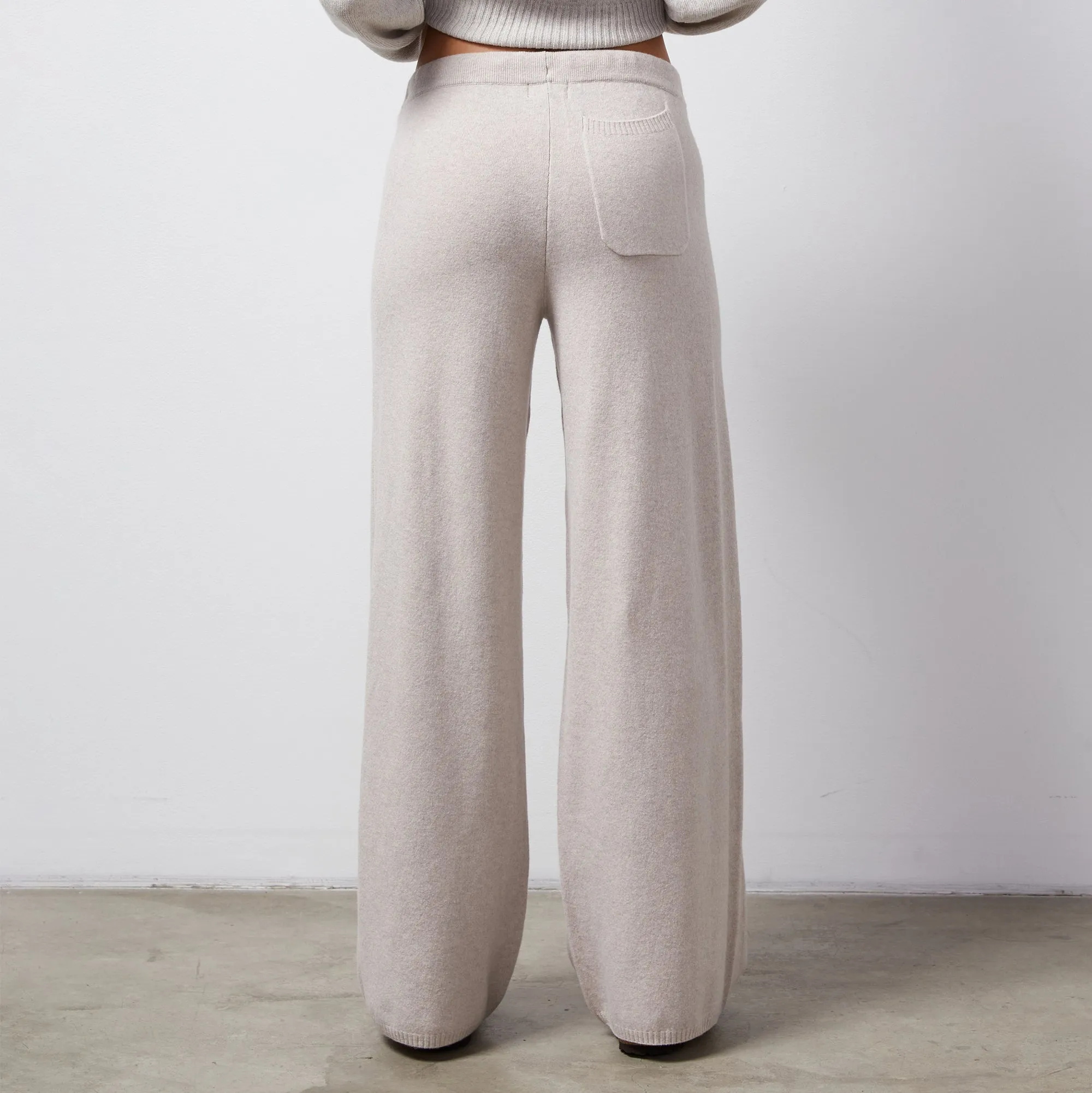 Wool Cashmere Wide Leg Sweat