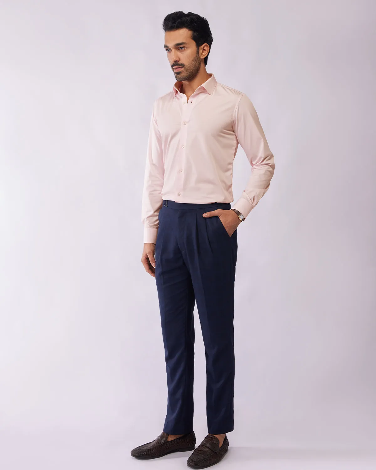 Wrinkle-Free Bamboo-Blend Shirt - Pink